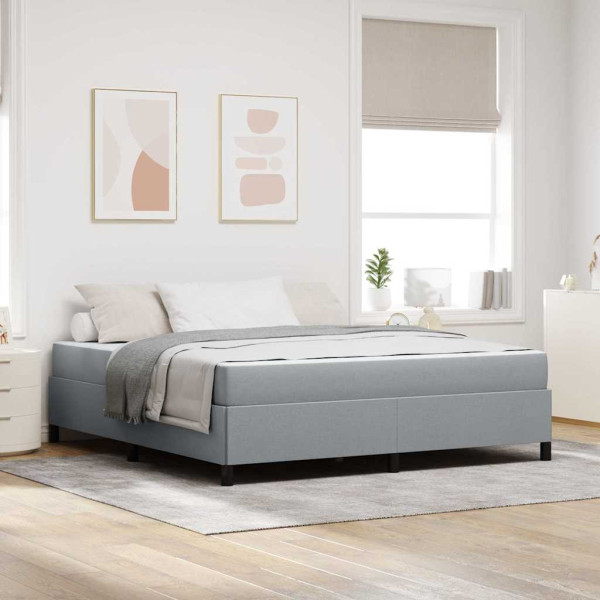 Cama tipo Box Spring Gris claro. Negro 180 x 200 cm D