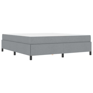 Cama tipo Box Spring Gris claro. Negro 180 x 200 cm H