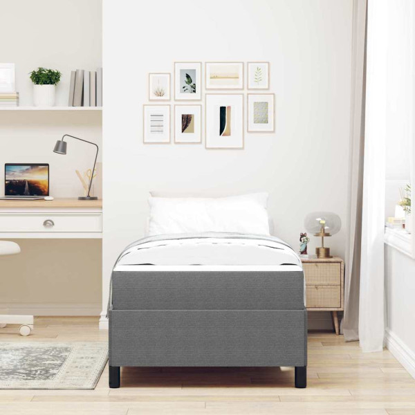 Estructura de cama Otro Gris claro 90 x 190 cm Telas de pana M 5