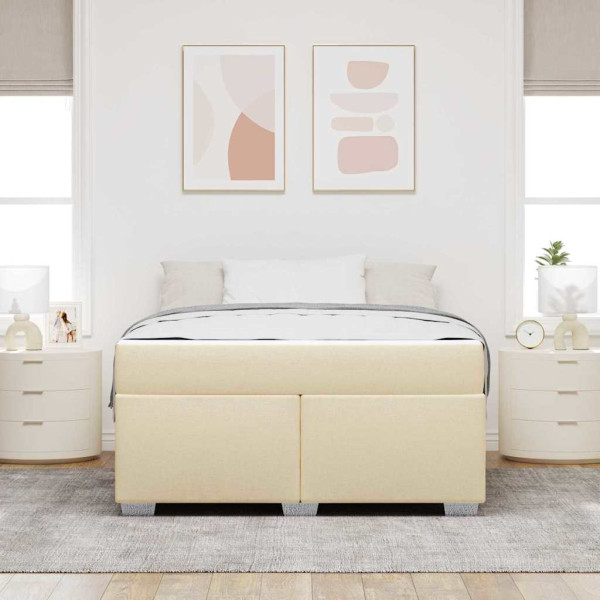 Estructura de cama Otro Crema 160 x 200 cm tela D