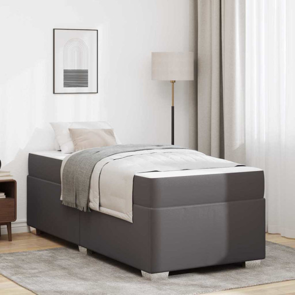 Estructura de cama Otro Gris 90 x 190 cm Cuero sintético D