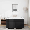 Estrutura da Cama Outros Preto 120 x 190 cm Couro sintético 5