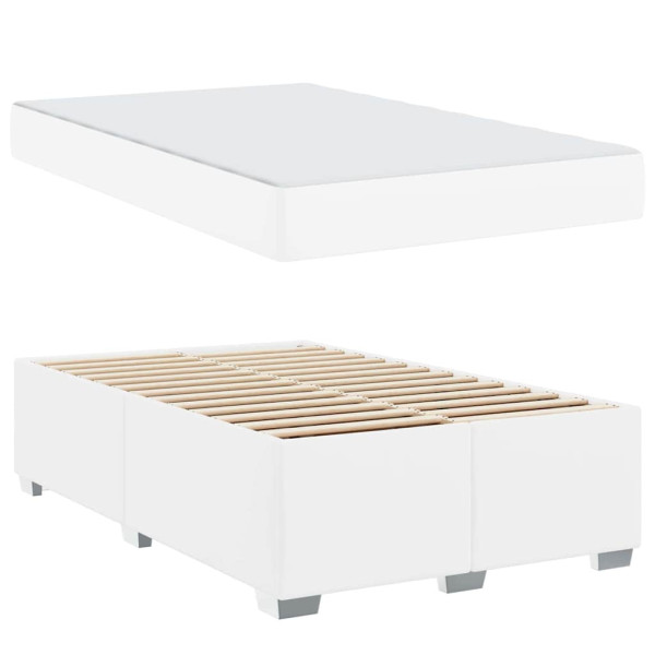 Estructura de cama Otro Blanco 120 x 190 cm Cuero sintético M 5