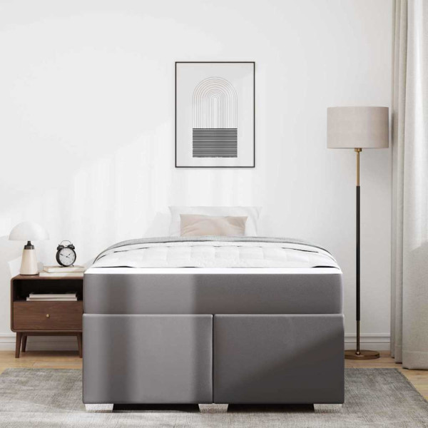 Estrutura da Cama Outros Cinzeto 120 x 200 cm Couro sintético M 5