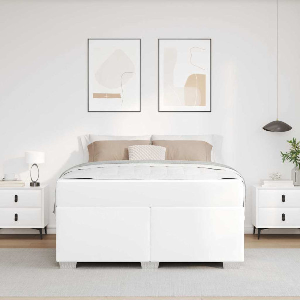 Estrutura da Cama Outros Branco 140 x 200 cm Couro sintético M 5
