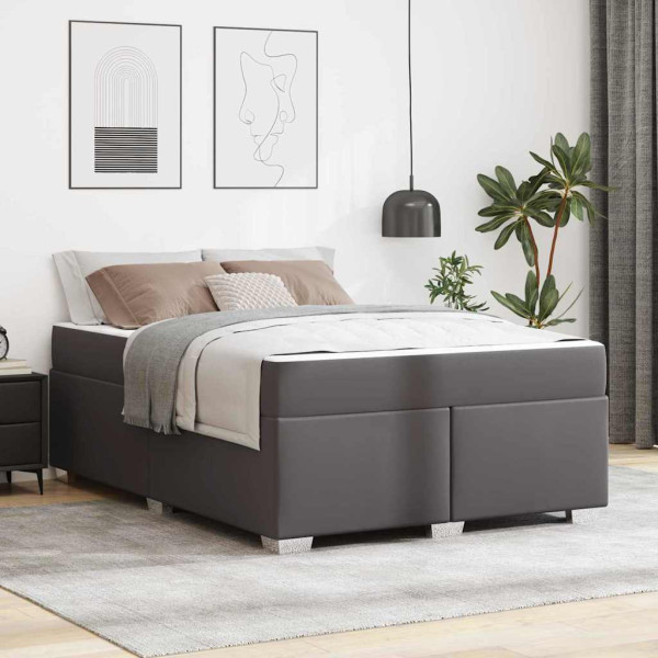 Estructura de cama Otro Gris 160 x 200 cm Cuero sintético D