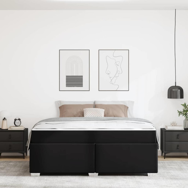 Estrutura da Cama Outros Preto 180 x 200 cm Couro sintético M 5