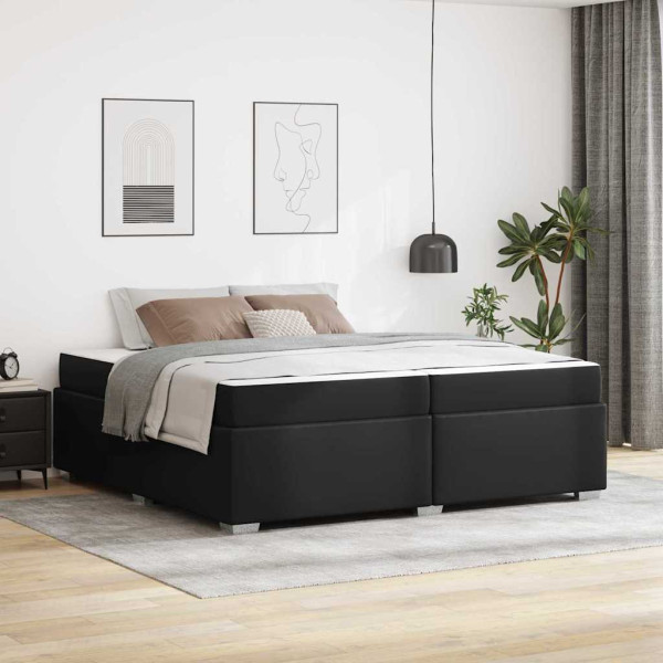 Estructura de cama Otro Negro 200 x 200 cm Cuero sintético D