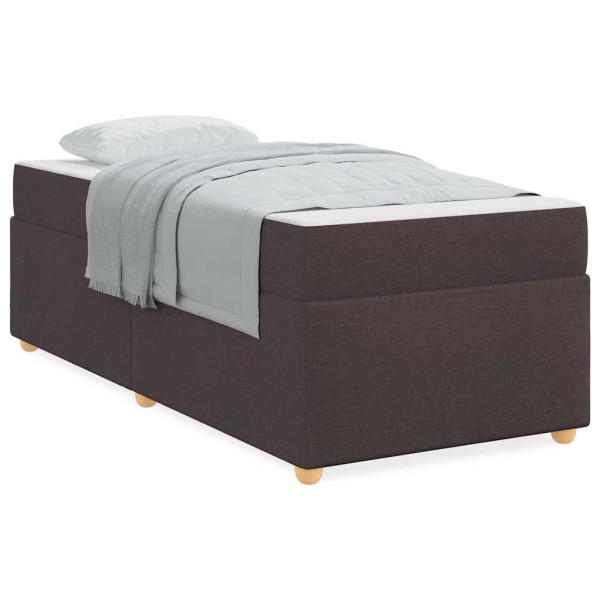 Estructura de cama Marrón oscuro 90 x 190 cm Muelles ensacados M 4