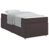 Estructura de cama Marrón oscuro 90 x 190 cm Muelles ensacados 4