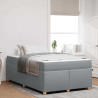 Estructura de cama con colchón Gris claro 120 x 190 cm tela 1