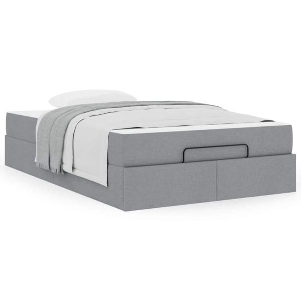 Estructura de cama Gris claro 120 x 200 cm tela M 4