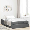 Estructura de cama Gris oscuro 120 x 200 cm tela 1