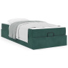 Estrutura da Cama Verde-escuro 90 x 200 cm Veludo 4