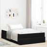 Estructura de cama Negro 140 x 190 cm Terciopelo 1