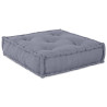 Puff modular de tela gris 70x70x54 cm 2