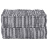 Puff modular de tela gris 70x70x36 cm 3