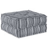Puff modular de tela gris 70x70x36 cm 4