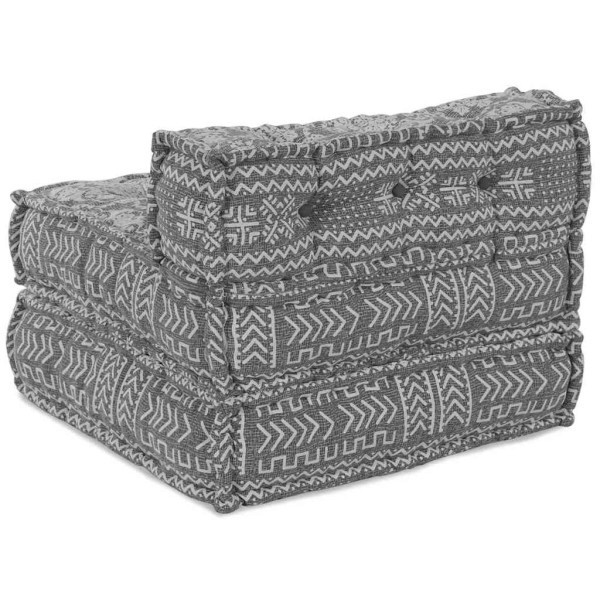 Pouffe Modular Cinza Claro 70x70x54 Tecido M 4