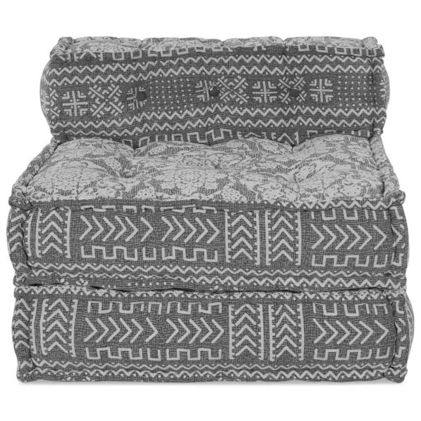 Pouffe Modular Cinza Claro 70x70x54 Tecido M 5