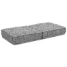 Puff modular de tela gris claro 70x70x36 cm 1