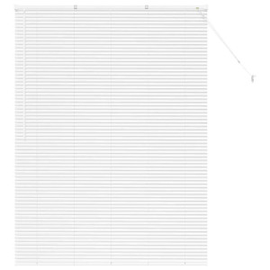 Persiana de Janela com cortinas Outros Manual Branco 135 x 175 cm Alumínio H