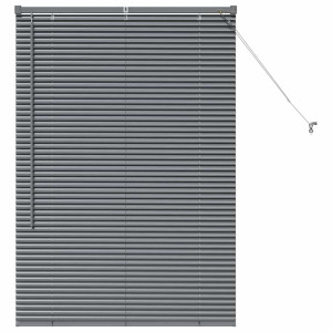 Persiana de Janela Cinzento-escuro 80 x 130 cm Alumínio H