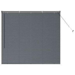 Persiana para Ventana Gris oscuro 80 x 130 cm Aluminio H