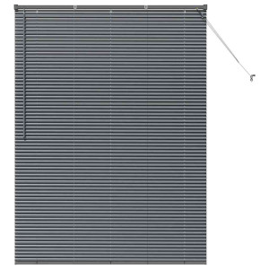 Persiana para Ventana Gris oscuro 80 x 130 cm Aluminio H