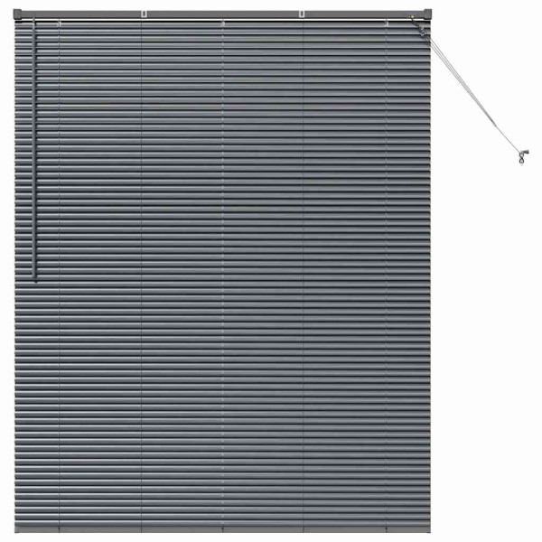 Persiana de Janela Cinzento-escuro 80 x 130 cm Alumínio M 2