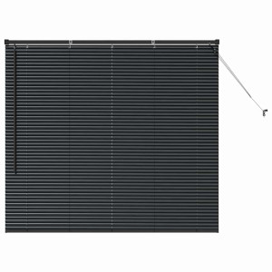 Persiana para Ventana con cortinas Otro Manual Negro 80 x 130 cm Aluminio H