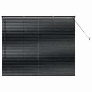Persiana de Janela com cortinas Outros Manual Preto 80 x 130 cm Alumínio H
