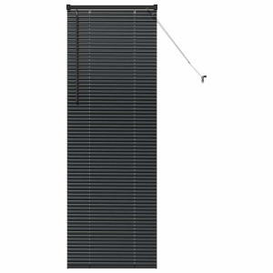 Persiana de Janela com cortinas Outros Manual Preto 80 x 130 cm Alumínio H