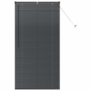 Persiana de Janela com cortinas Outros Manual Preto 85 x 175 cm Alumínio H