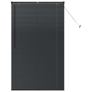 Persiana para Ventana con cortinas Otro Manual Negro 100 x 175 cm Aluminio H