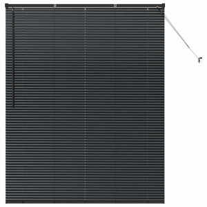 Persiana de Janela com cortinas Outros Manual Preto 140 x 175 cm Alumínio H