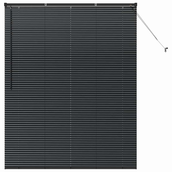 Persiana de Janela com cortinas Outros Manual Preto 80 x 130 cm Alumínio M 2