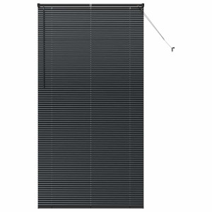 Persiana de Janela com cortinas Outros Manual Preto 120 x 220 cm Alumínio H