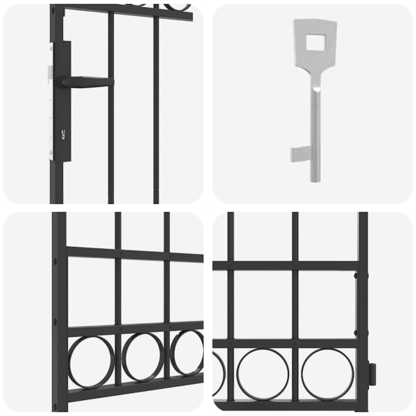 Puerta de cerca Gris 89 x 200 cm Acero M 4