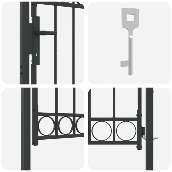 Puerta de cerca Gris 100 x 125 cm M 4
