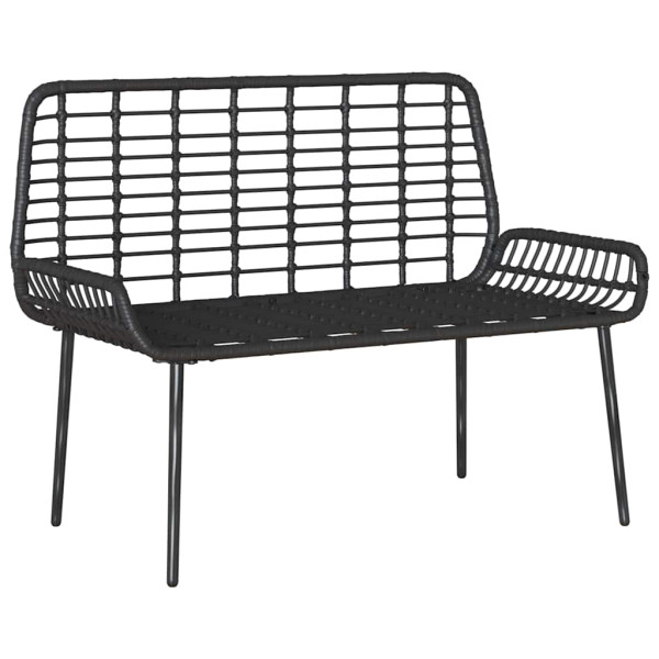 Banco de jardín con almohada Negro. Antracita 109 x 63 x 83 cm M 4