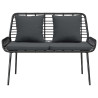 Banco de jardim Preto. Antracite 109 x 63 x 83 cm 5