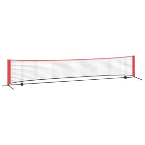 Red de tenis Manual Negro y rojo 494.5 x 90 x 87 cm Poliéster H