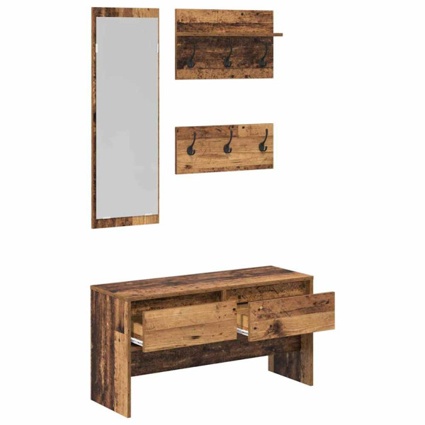 Conjunto de muebles de recibidor Madera vieja 90 x 31 x 46.5 cm M 5