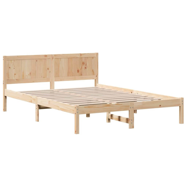 Estructura de Cama Individual de Madera de Pino Natural M 2