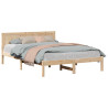 Estructura de Cama Individual de Madera de Pino Natural 3