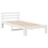Estructura de Cama Blanca de Madera Blanca Madera 75 x 190 cm 2