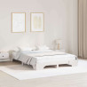 Cama Blanca de 150x200 cm en Madera de Pino Maciza 1