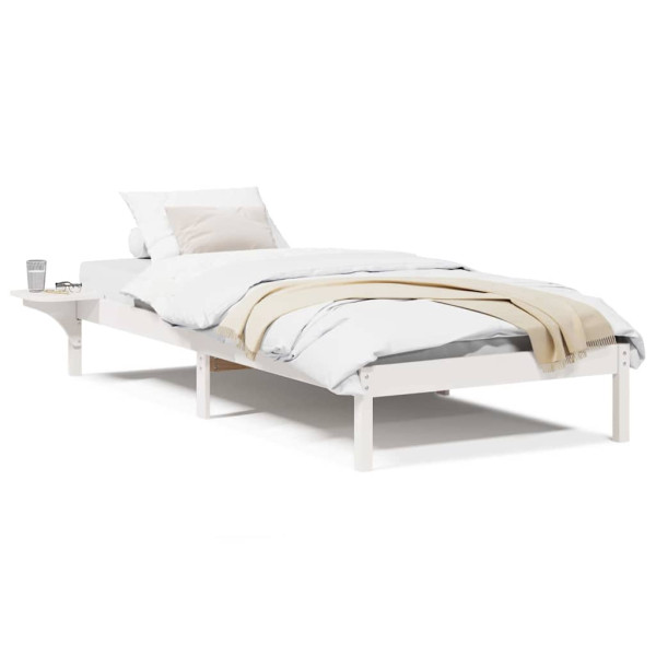 Marco de cama con mesitas de noche Blanco 80 x 200 cm Blanco M 4