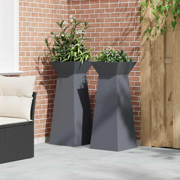 Suporte para Plantas Antracite Plástico 40 x 40 x 101 cm M 4